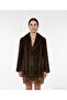 Regular Shawl Collar Long Sleeve Faux Fur - 2