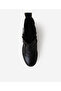 Buckle Leather Flat Boots - 5