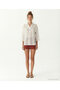 Regular Shirt Collar 3/4 Sleeve Blouse