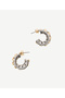 Two-Tone Spiral Hoop Earrings - 2