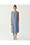 Relaxed Fit Crew Neck Sleeveless Dress - 2