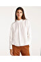 Shirring Detailed Stand Collar Blouse
