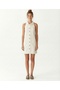 Plain Shirt Collar Sleeveless Dress