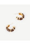Enamel Detailed Hoop Earrings - 2