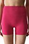 Pink Seamless Stitch-Free High Waist Push up Short Leggings - 2