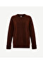 Wool Cashmere Wide Crew Neck Long Sleeve Sweater - 5