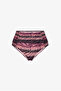 Cesira Drawstring Closure Zebra Patterned Glittery Mid-Waist Bikini Bottom - 5