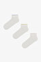 3 Pairs of Nose Stitch-Free Cotton Self-Heated Ankle Detailed Booties Socks