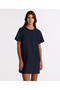 Loose Crew Neck Short Sleeve Dress - 2