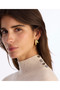 Wool Cashmere Wide Stand Collar Short Sleeve Sweater - 3