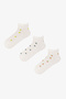 3 Pairs of Nose Stitch-Free Cotton Fruit Patterned Ruffle Booties Socks