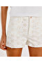 Embroidery Detailed Denim Shorts - 3