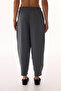 Gray Balloon High Waist Cotton Sweatpants - 3