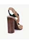 Leather Coated Soft Leather Heeled Shoes - 4