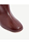 Leather Boots with Cylinder Heel Detail - 2