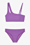 Purple Young Girl Drop Bandeau Bikini Set