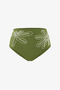 Wild Green Embroidered Bikini Bottom - 5