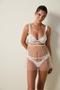 Off-White Brode Embroidered Floral Underwire Dowry Babydoll