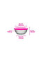 Alinda Glass Storage Container Set of 6 Small Size 345 ml Round Pink Plastic Lid (for Breakfast) - 4
