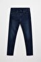 Women's Lycra Skinny Navy Blue Jean Trousers - 2