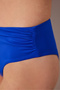 Basic High Waist Gathered Cobalt Blue Bikini Bottom - Cornetto Collection - 3
