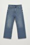 Women's High-Waist Wide-Leg Blue Jeans - 6