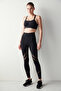 Black High-Waist Sheer Tulle Panel Ankle-Length - 5