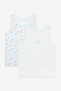Girl's Tennis Picnic Cotton 2-Piece White Undershirt