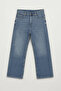 Women's High-Waist Wide-Leg Blue Jeans - 2