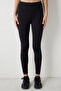 Waist Black Leggings - 2