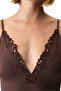 Brown Valeria Deep V-Neck Swimsuit - 4