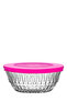 Alinda Glass Storage Container Set of 6 Small Size 345 ml Round Pink Plastic Lid (for Breakfast) - 3