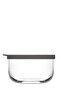 Duo Glass Storage Container Set of 3 Small Size 380 ml with Gray Plastic Lid (Breakfast) - 3