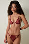Burgundy Underwire-Free Triangle Bra - 2