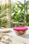 Alinda Glass Storage Container Set of 6 Small Size 345 ml Round Pink Plastic Lid (for Breakfast) - 2