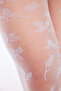 Sky Blue Sheer Floral Pantyhose - 3