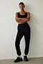 Black High Waist Lace-Up Jogger Sweatpants - 4