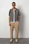 Striped Black Knitwear Men's Shirt - 5