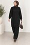 Women's Circular Neckline Tricot Suit with Striped Detail and 2-Piece Pants - 5