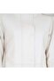 Biana Cream Women's Hooded Leather Coat - 8