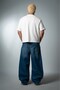 Gravity Blue Wide Leg Super Baggy Men's Trousers - 5