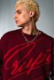 Burgundy Crupt Nightfall Knit Men's Knitwear Sweater - 5