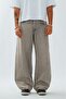 Wide Leg Stone Printed Oversize Men's Jean Trousers - 2