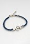 Navy Blue Stone Anchor Steel Bracelet - 2