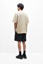 Black Urban Men's Cargo Shorts with Pockets - 8