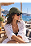 Khaki Women's Visor Hat – Bandana Model with Back Tie, Summer Cap, Compatible with Hijab - 4