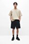 Black Urban Men's Cargo Shorts with Pockets - 7