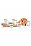 Saudi Arabic 18Pcs Tea Coffee Set-6 Glass Tea Cups with Saucers+6 Porcelain Coffee Cups-Luxury Design with Gold Touches - 3
