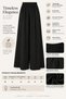 Women's Black Skirt Pants Modal Cotton Loose Fit Elastic Waist Side Pockets Comfortable Pants Code:Etekpant-2 - 7