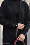 Black Knitwear Jacket with Glitter Detail - 2